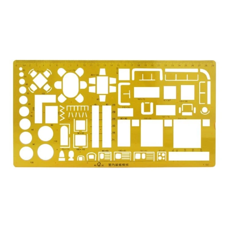62KA Drafting Stencils Measuring Tools Geometric Rulers Plastic School Office Supply，School supplies set，xros