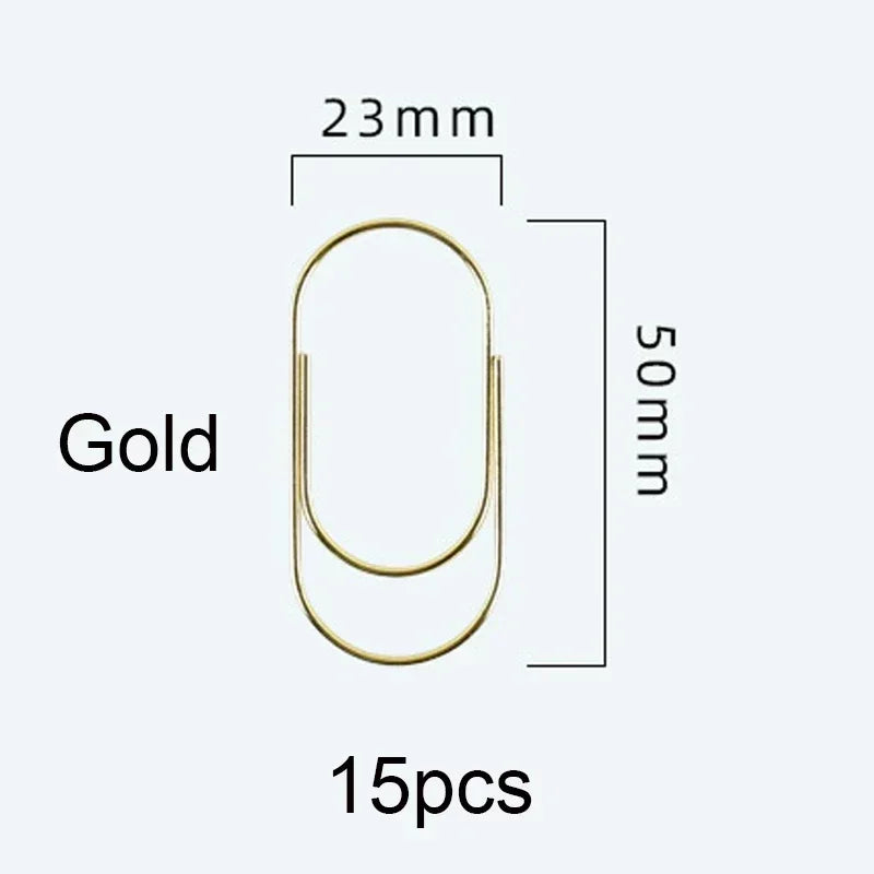 Factory Supply 25pcs/15pcs 50x25mm Large Size Paper Clips 4 Colors Available Large Wide Paper Clips on Promotion