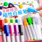 1-48Pcs Magnetic Erasable Whiteboard Pen Color Options Numbering Stationery Office Teaching Supplies for Blackboard Student Note