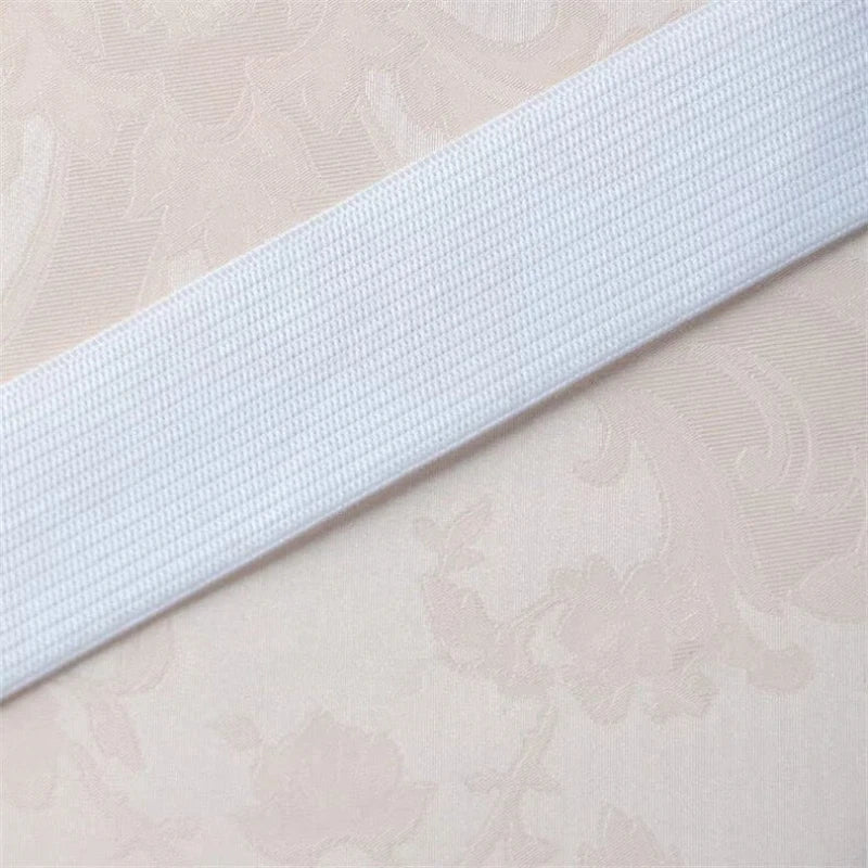 10M Flat Elastic Band Medium Thick Black White high Elasticity Waistband Rubber Band garment sewing accessories 20mm