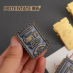 1PC Deluxe Vintage Brass Clip Heavy Metal Binder Paper Clamps Double-sided Pattern for Office Kitchen, Drawing Board, Art Crafts