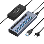 Acasis 16/10/7 Port USB Hub 10Gbps Individual Switch Charging Data Transfer for PC Laptop Workstation Multi Device Expansion