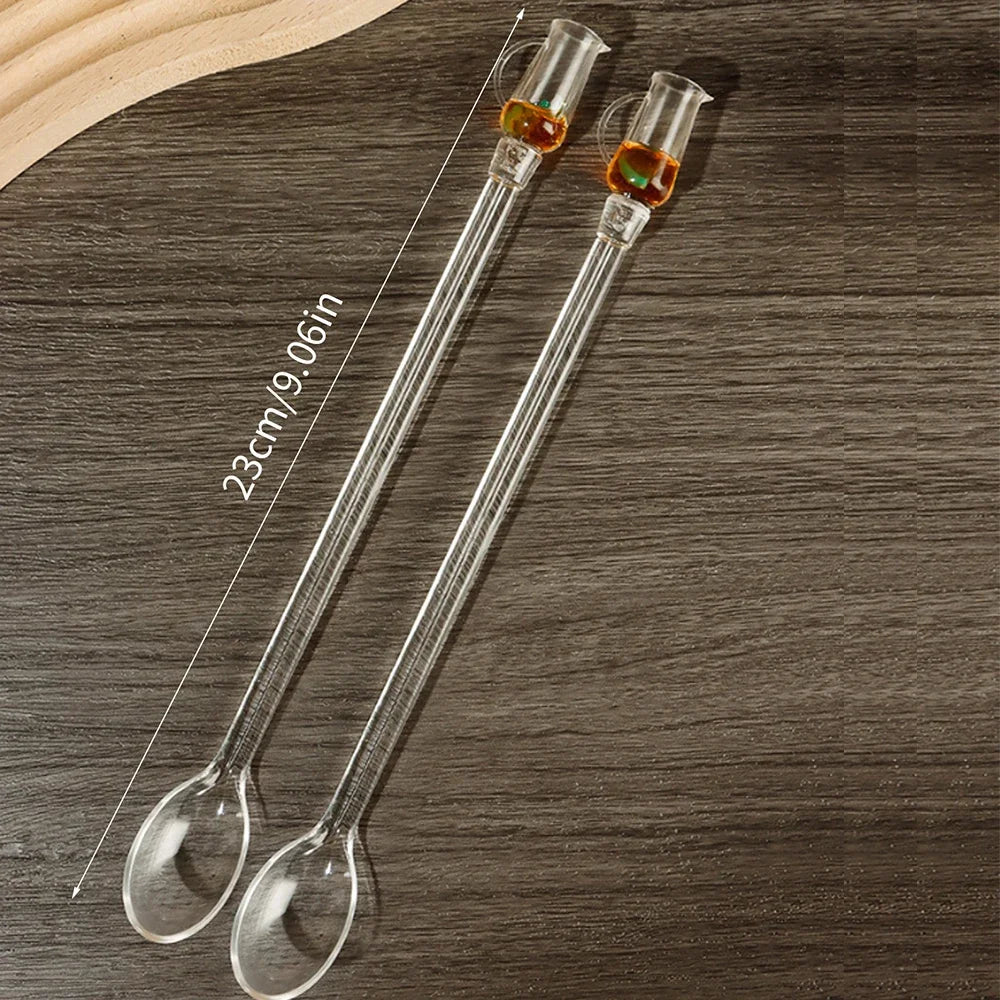 Clear Acrylic Cocktail Stirrers, Drink Mixing Spoon Sticks, Bar Coffee Stirring Rods for Home, Cafe, Restaurant & Party Use