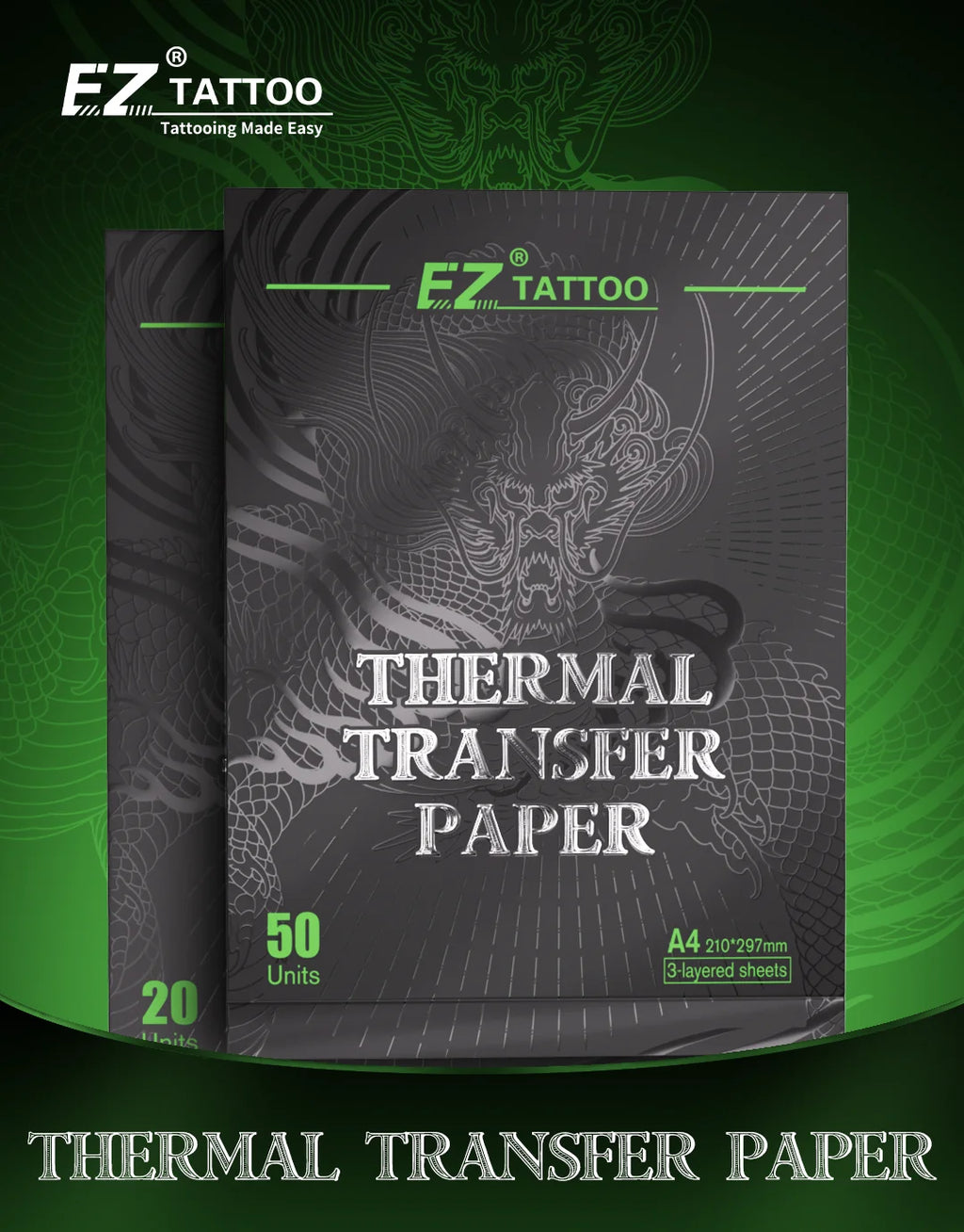 20/50pcs EZ Tattoo Transfer Paper A4 Size Tattoo Thermal Copier Stencil Papers for Tattoo Transfer Machine Paper Accessories
