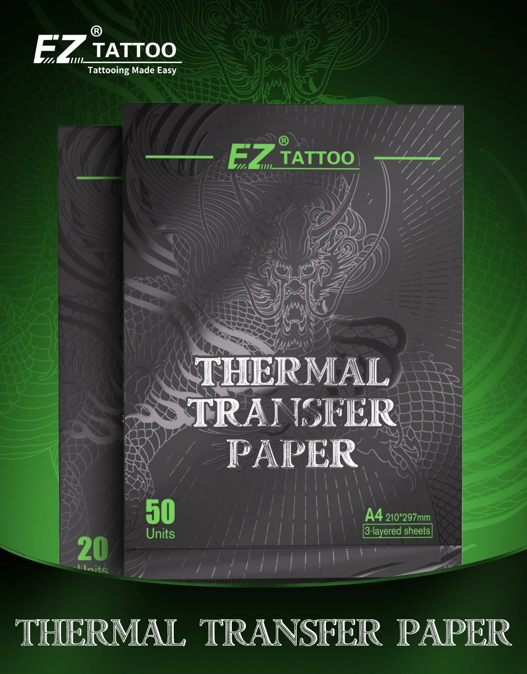 20/50pcs EZ Tattoo Transfer Paper A4 Size Tattoo Thermal Copier Stencil Papers for Tattoo Transfer Machine Paper Accessories