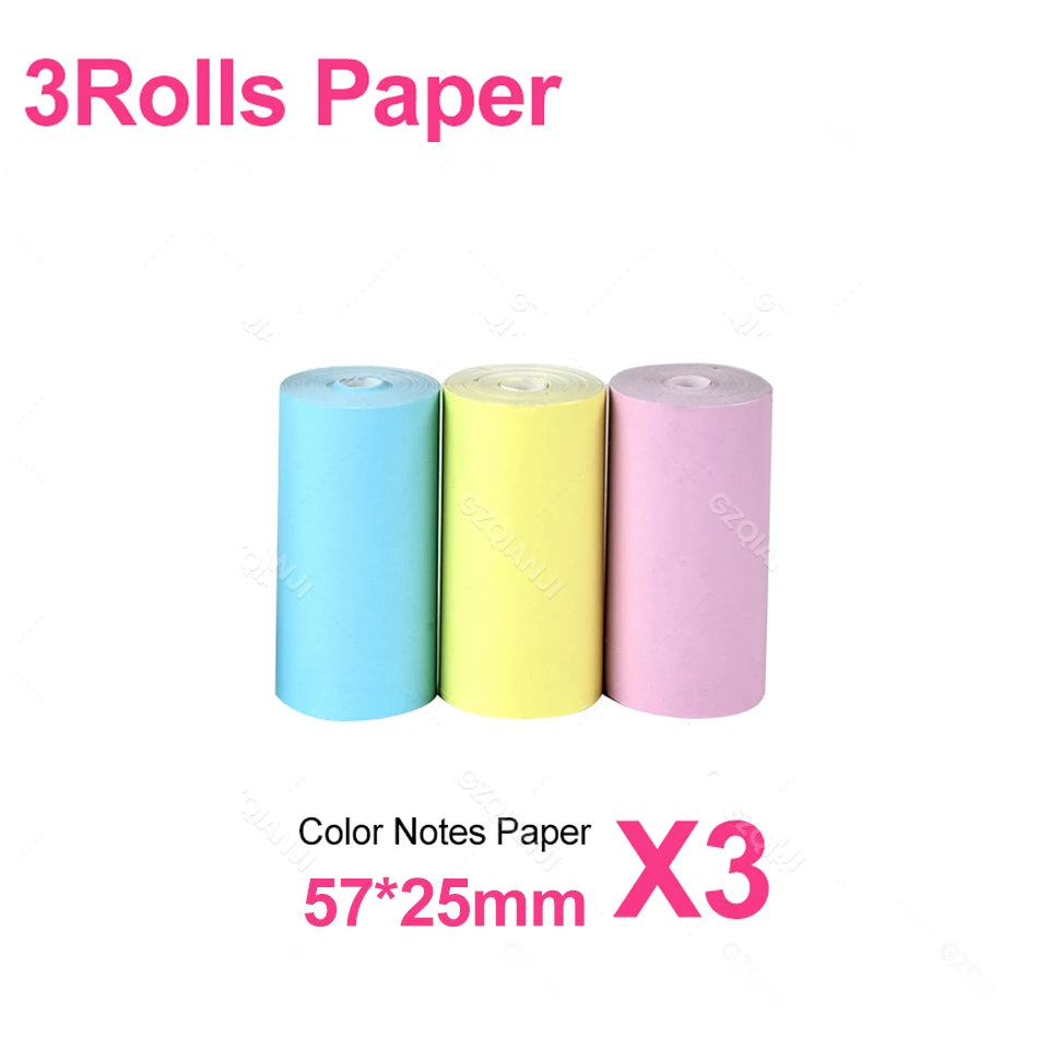 58mm Photo Label Portable Mini Thermal Printer Sticker Memo Tag Printing Cute Bluetooth Printer for IOS Android or 57mm Paper