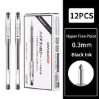 Hyper Fine Point，0.25mm,0.3mm,0.4mm，Gel Ink Pen， Black Ink,Smooth Writing for Teachers Office & School Supplies