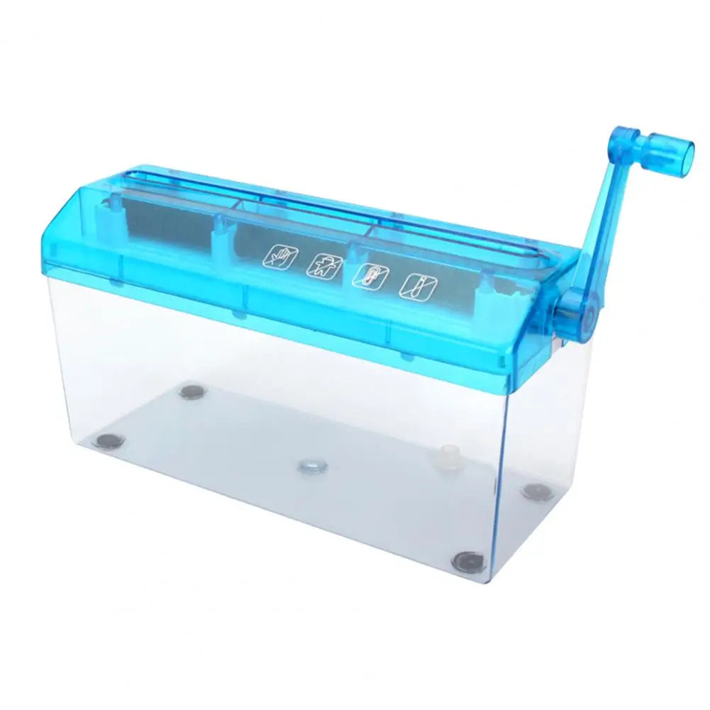 Paper Shredder Non-electric Paper Shredder A4 Paper Hand Shredder Strip Cut 3mm Portable Document Cutter Home Office Desktop