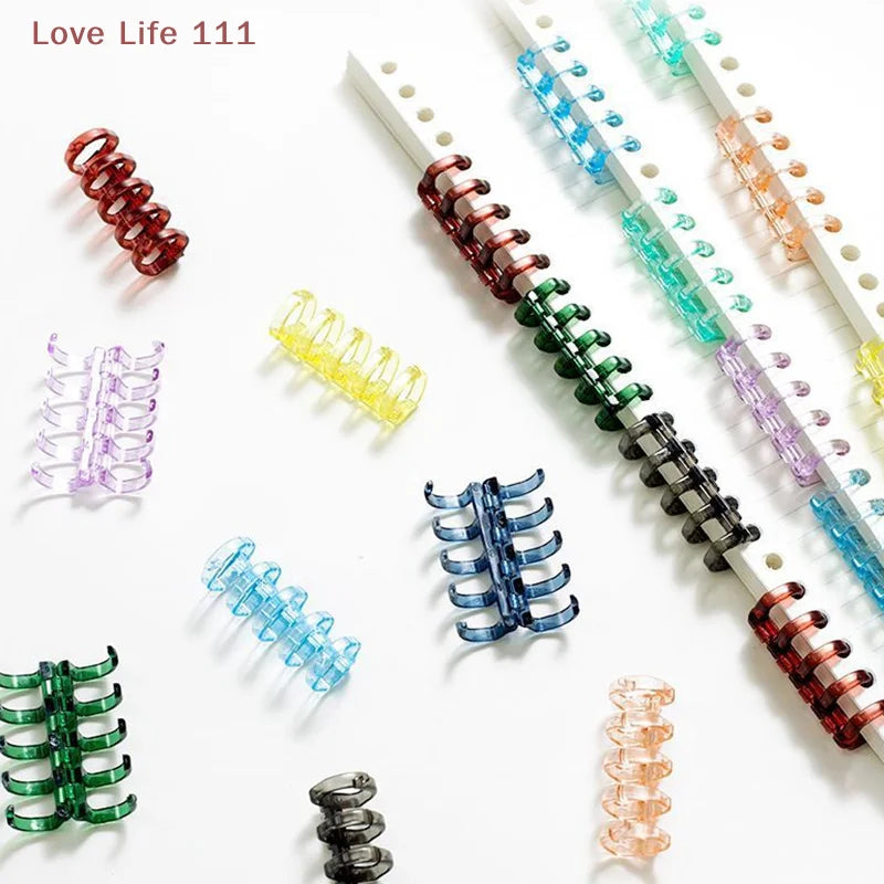 New 20Pcs Binder Buckle Loose-Leaf Book Accessories Binding Ring Buckle 5 Holes Not Uncomfortable Homemade Diy Punch Loose-Leaf