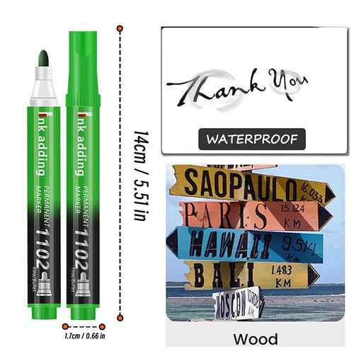 1/10/20pcs 2mm Red Blue Ink Black Permanent Marker Pens, Fine Tip, Waterproof, Quick Drying Drawing Pens Wood Stone Metal Glass
