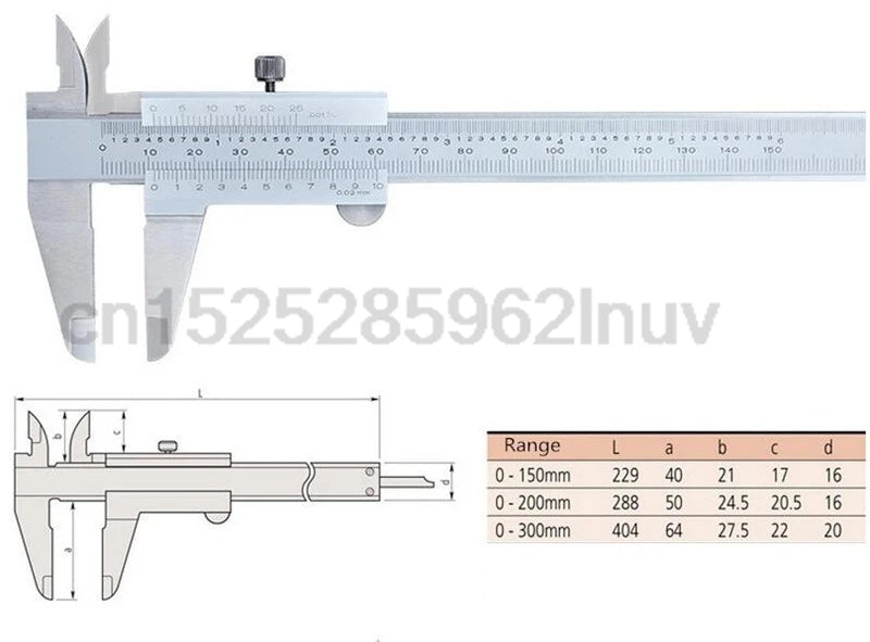 CNC Vernier Caliper 530-118  8" 0-200mm Metal Vernier Calipers Inside Outside Depth Step Measurements Tool Metric