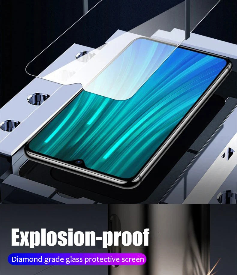 3PCS Tempered Glass For Xiaomi Redmi Note 12 11 10 9 8 Pro 12S 11S 10S 9S 8T Screen Protector For Redmi Note 14 13 Pro 5G Glass