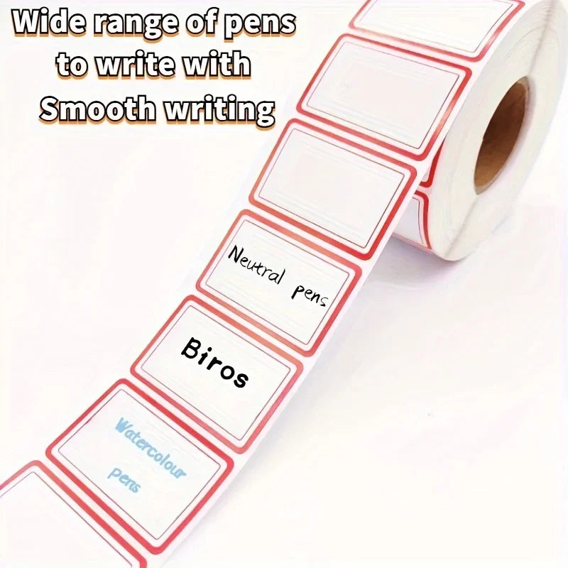 500pcs Name Tag Stickers Plain Labels Adhesive Tags Name Badge Stickers for School Office Home Clothes Mailing Storage Bins