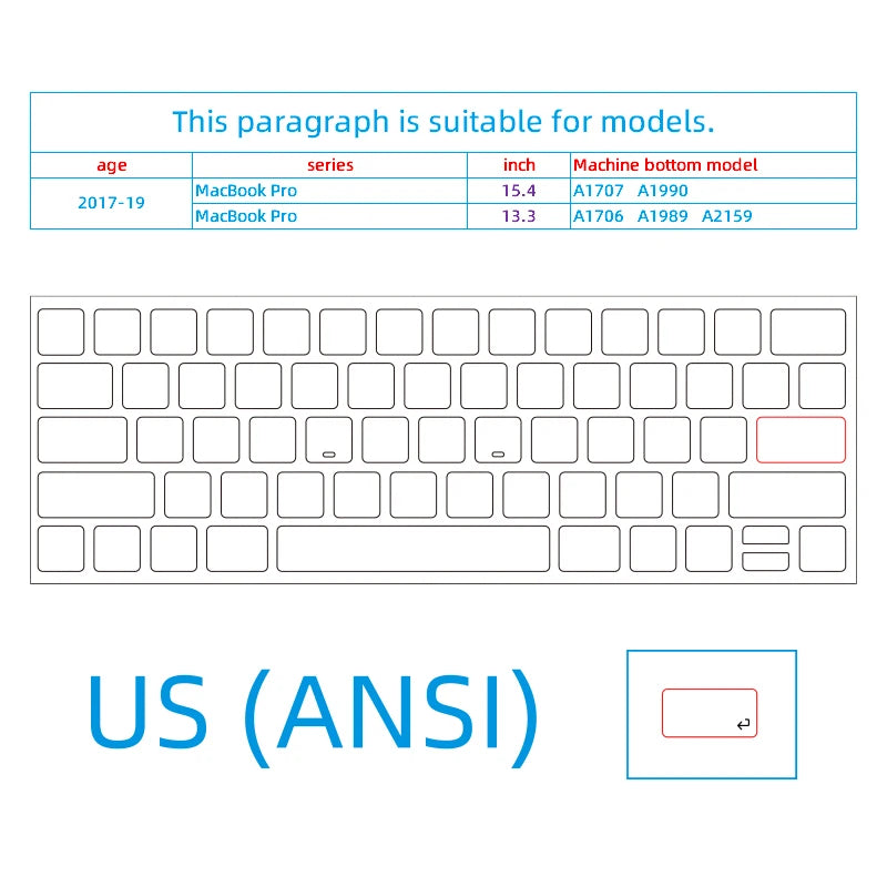 (Us American Version) Translucent Gray Mbp Suitable for Apple Mac Book Keyboard Stickers, Translucent Protective Stickers, Compatible with 13- 16inch MacBook Air/Pro
