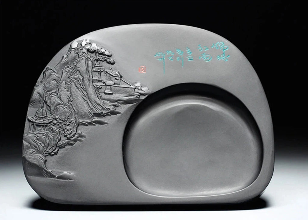 Exquisite Traditional Portable Lightweight Calligraphy Inkstones Huizhou Ink Slabs Perfect for Brush Writing Students Inkstone