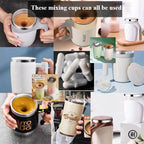 10 Piece Set of Automatic Stirring Cup Magnetized Circular Capsule Portable Cup Rotating Wheel Coffee Cup Magnetic Stirrer