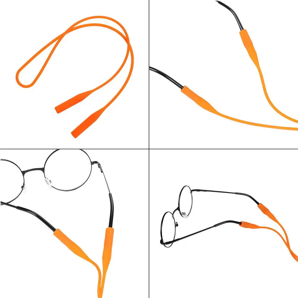 1PC Silicone Eyeglasses Straps Candy Color Elastic Reading Glasses Chain Sports Cord Holder Sunglasses Anti Slip String Ropes