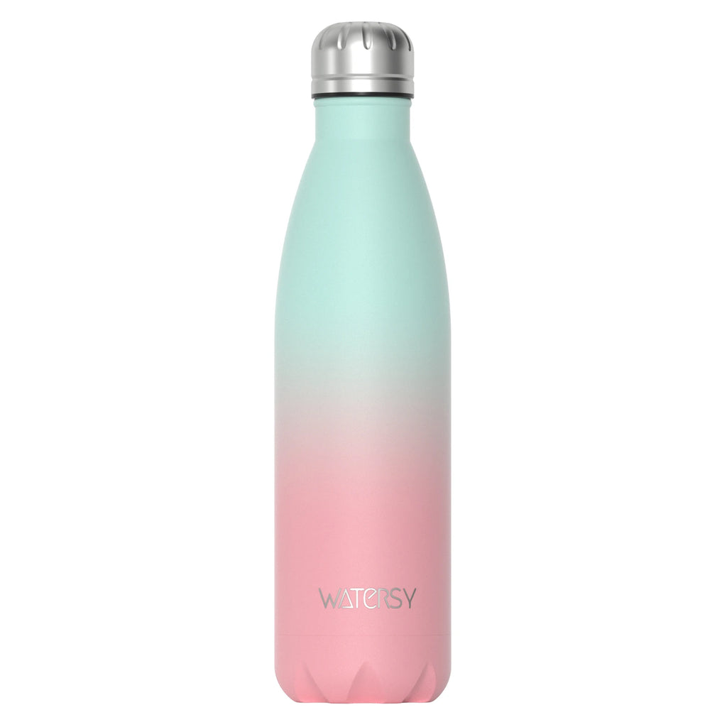 WATERSY 500ml Stainless Steel Water Bottle Insulated Vacuum Flask Double Wall Thermal Cup Keep Cold Hot Sports Kettle