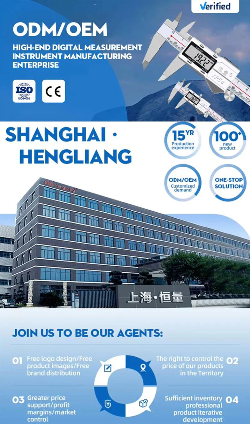 High Precision Stainless Steel Electronic Digital Calipers IP54 Vernier Boring Inner Diameter Measurement Tool