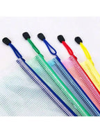 10pcs A4 zipper bag Multi-color waterproof plastic file bag Multi-purpose travel storage office supplies home organizing bag