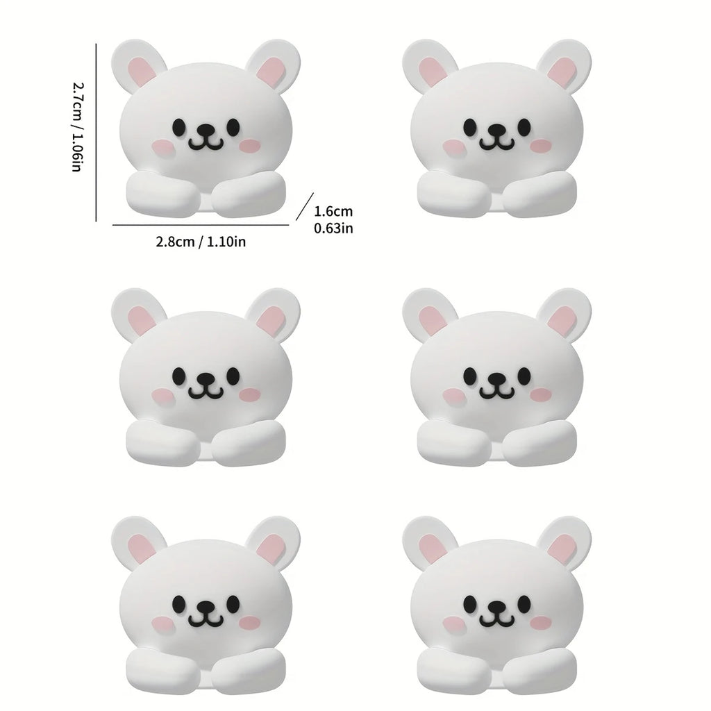 2/3pcs Cute Cartoon Desktop Cable Organizer Managers Self-Adhesive Winder Wire Cord Management Earphone Data Cable Clips Holder