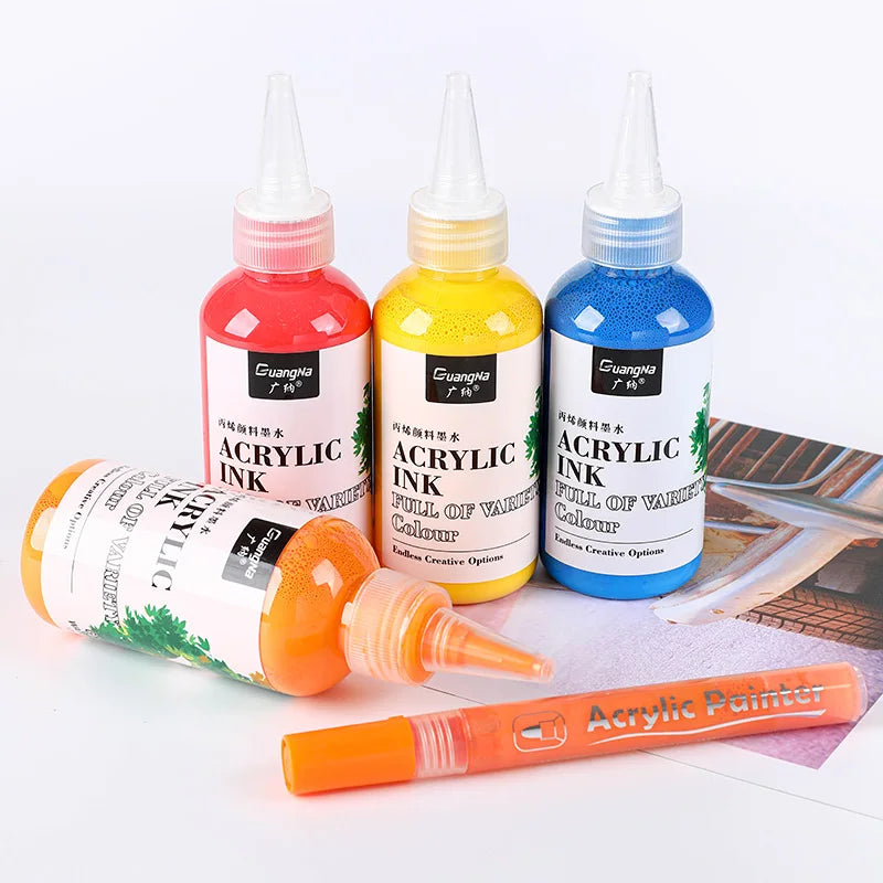 Premium Quality Water-based Ink Refill for Acrylic Paint Pen and DIY Crafts - Ideal Ink Supplement for Artists and Hobbyists