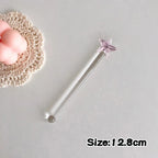 Glass Stirring Rod Moon Star Shape Stir Bar Coffee Cocktail Mixing Sticks Home Party Transparent Aesthetic Cocktail Muddler
