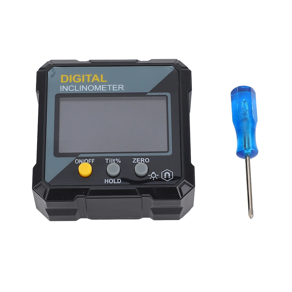 IP54 4x90° Portable Digital Inclinometer LCD Backlight Digital Protractor Slope Meter Digital Angle Ruler Single Side Magnetics