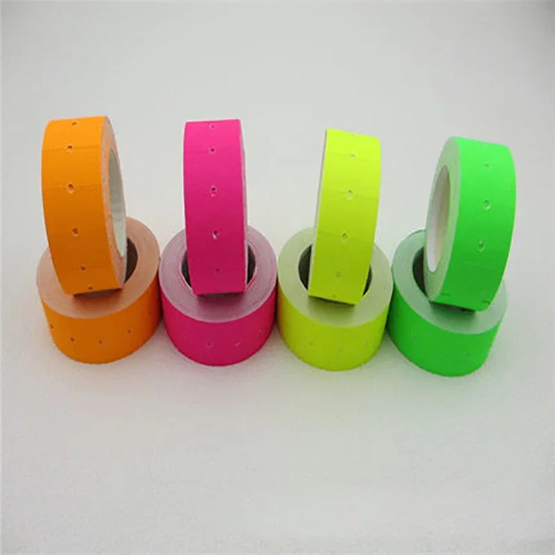 Retail One Roll Paper Colored  Adhesive Price Sticker Price Label Refill for MX-5500 Price Tag Gun Lableller Counter Accessories