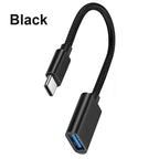 2-in-1 Micro USB USB C to USB3.0 OTG Cable Adapter New Condition Type C Male USB Female Converter MacBook Pro Charging Function