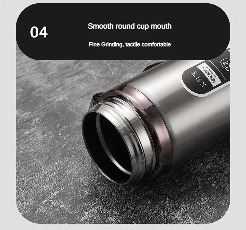 SoftAura Stainless Steel Thermos Bottle LED Temperature Display 500ML- 1L Sus304 Vacuum Flask Portable Cup  2026 New