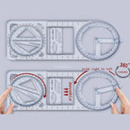 Rotary Multi-function Geometric Drawing Ruler Protractor Learning Measuring Tool Creative Stationery Gift School Office Supplies
