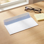 100Pcs Security Letter Size Envelopes Self Seal White Business Mailing Envelopes Confidential Office Documents Payroll