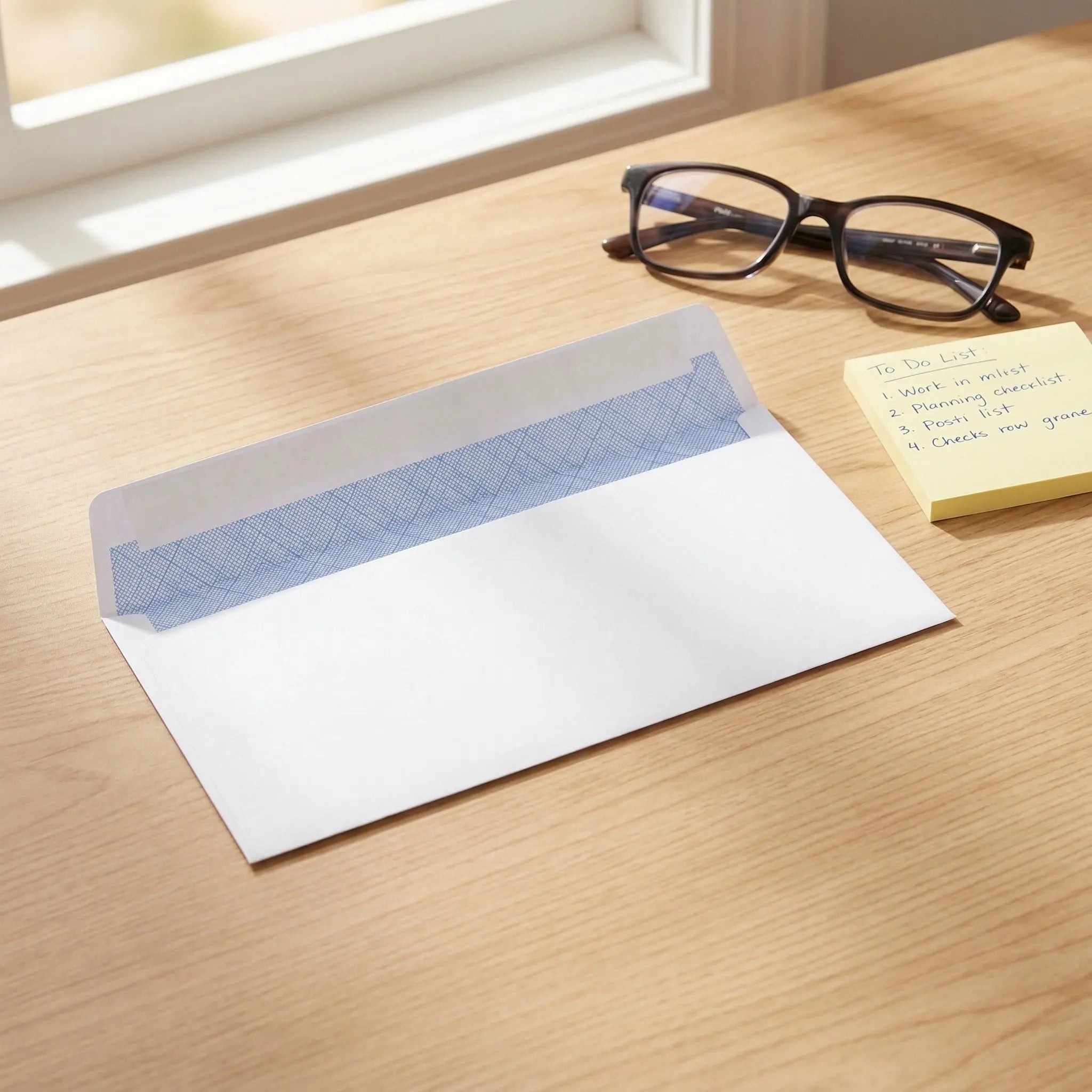 100Pcs Security Letter Size Envelopes Self Seal White Business Mailing Envelopes Confidential Office Documents Payroll