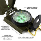 Professional Metal Compass High Precision Waterproof for Outdoor Sports Hiking Mountaineering Military Army Gadget