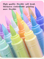 GuangNa 12-72 Colors Soft Brush Acrylic Marker Pen Set,Skin Tone, Macaron color,DIY Hand Drawn,Paint Art Markers pens,GN.8201F/M