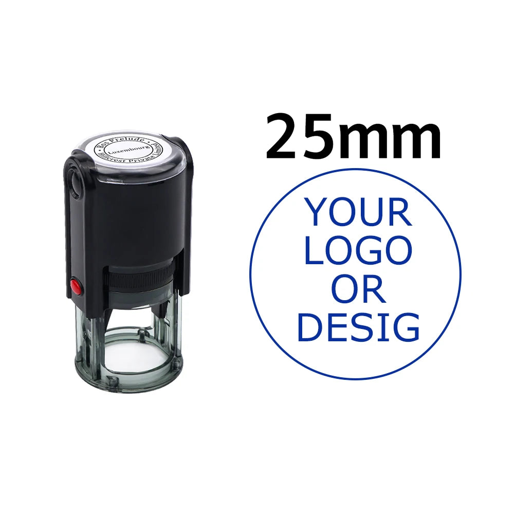 Custom Self-Inking Stamp 25/30/40/50mm Round Logo Design P Personalized Press-type Inking Stamp for Wedding Invitation Envelope