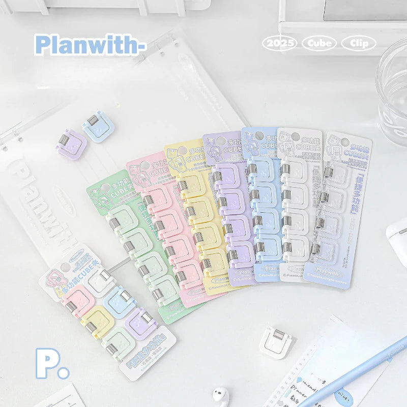 Multifunctional Mini Clip Jelly Color File Holder Note Organizer Adorable Desk Accessory for Papers Exam Sheets Cute Stationery