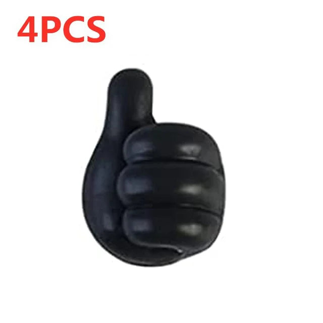 Silicone Thumb Wall Hook Cable Management Wire USB Organizer Clips Wall Hooks Hanger Storage Holder For Kitchen Bathroom Home