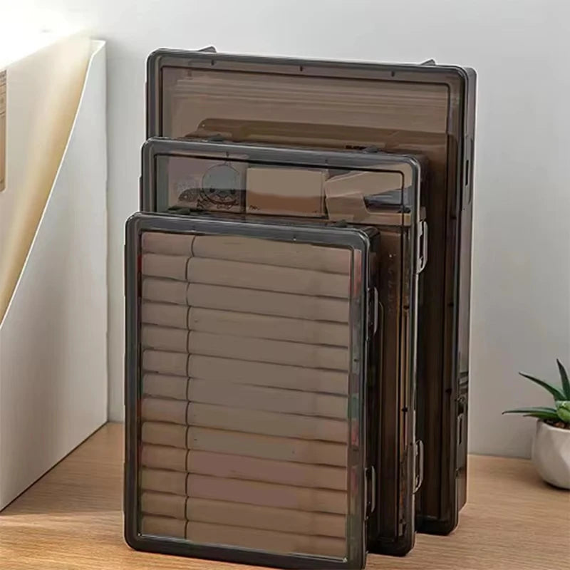 1Pc File A4 Box Important Information Registration Book Dust Proof Storage Case Document Organizer Box Household Office Supplies