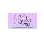 50 Pcs Thank You For Supporting My Small Business Reflective Laser Appreciate Cards Greeting Postcard For Online Retail Shopping