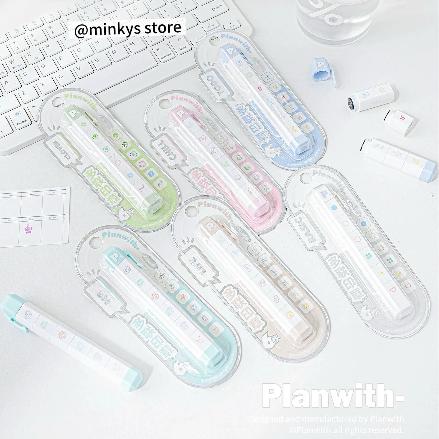 Cute Multi-link Mood Stamp Set – Kawaii INS Style Journal Diary Stamps, Scrapbooking Supplies for Planners Crafting, Creative Marking Tools for Teens Girls