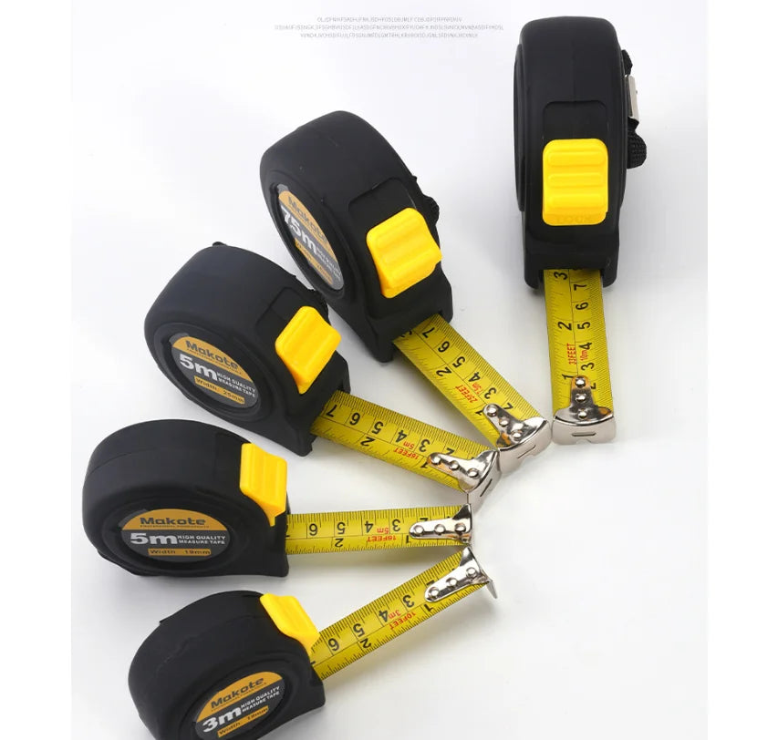 Precise Clear Steel Tape Measure Retractable 3M/5M/7.5M/10M Thickened Rubberized Woodworking Wear-resistant Tool Tape Ruler