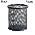 Multifunction Round/Square Mesh Pen Pot Multicolor Pen Holder Desk Tidy Stationery Organiser Pencil Storage Stationery Organiser
