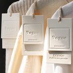 Custom Luxury Garment Swing Tag Clothing Brand Price Label 3D Embossed logo Paper hang Tag