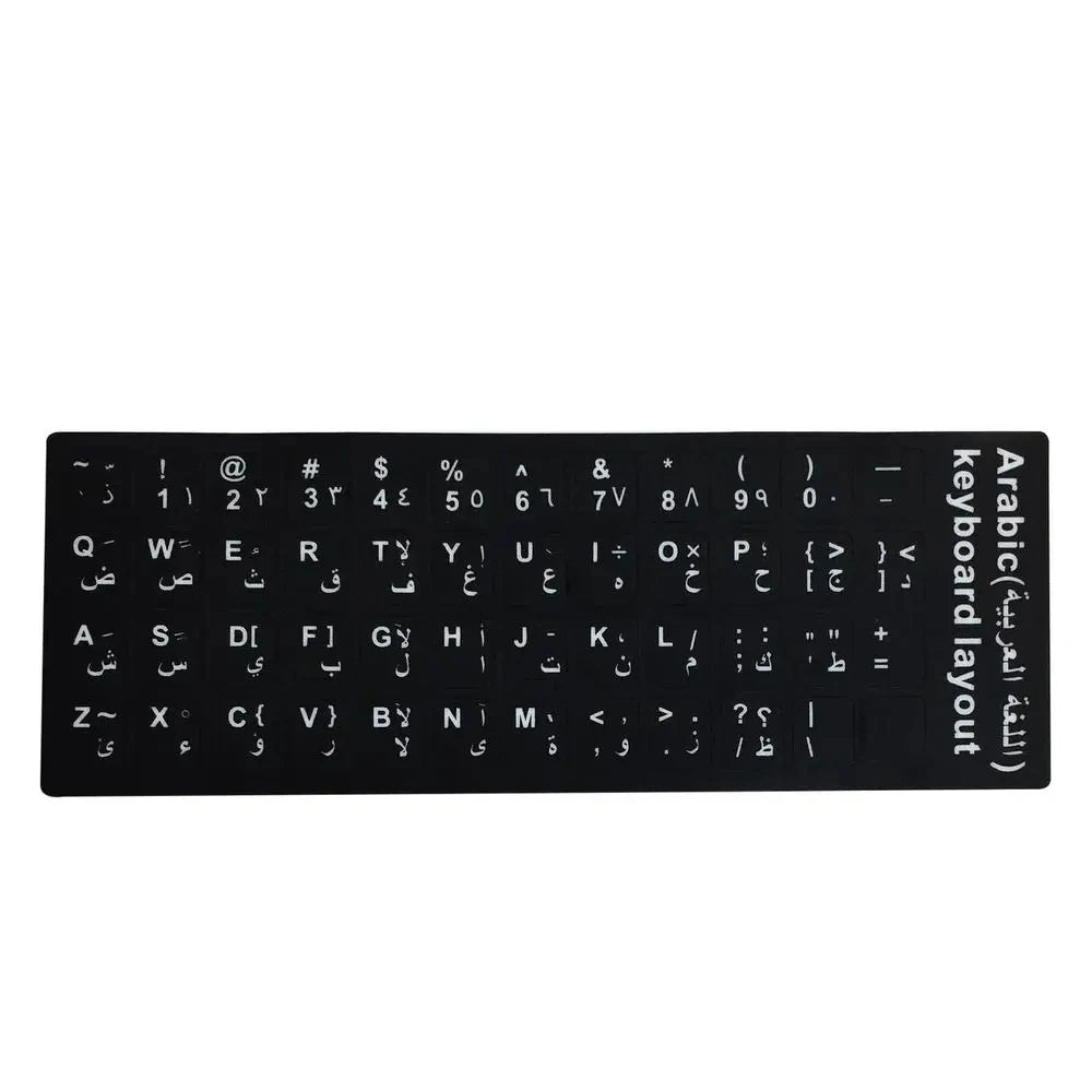 Keyboard Skin Fashion Keyboard Key Sticker Label Many Language Russian Arabic Spanish German French for 10-17 Inch Laptop