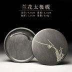 She Ink Slab With Lid Tai Chi Inkstone Water Grain Stone for Calligraphy Brush Writing Practice Painting Ink Grinding Stationery