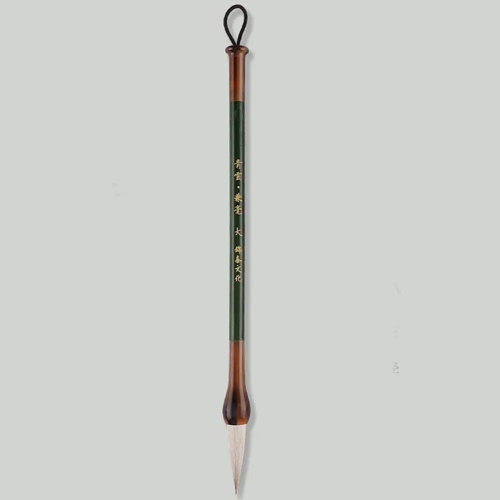 Traditional Chinese Calligraphy Brush Oil Painting Wolf Hair Scriptures Writing Brush Oil Watercolor Wood Art Paint Brush