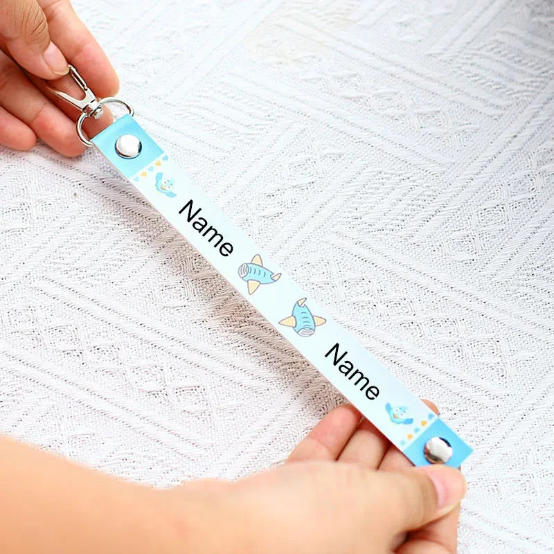 2023 Personalized Custom Name Tag School Bag Pendant, Name Keychain For Kindergarten Children To Go To School Name Badge Lanyard