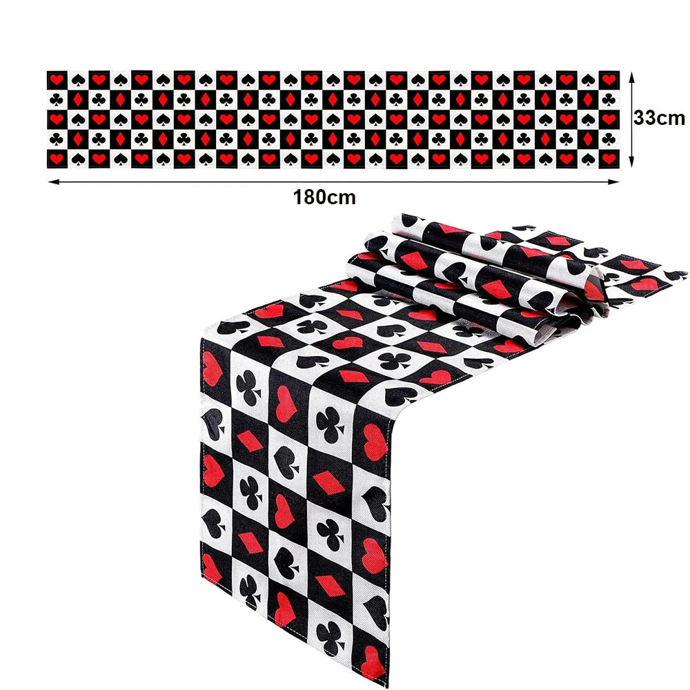 Casino Party Supplies for Men/Adults Poker Paper Plates Cups Napkins Straws for Poker Night Las Vegas Party Decorations
